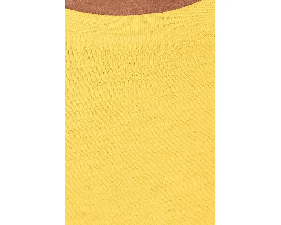 Топ Organic Cotton Slubby Jersey с круглым вырезом и короткими рукавами Eileen Fisher