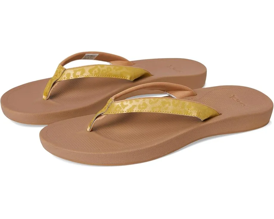 Сандалии Sanuk Cosmic Shores Leopard с металлическим принтом и стелькой из пены Bloom