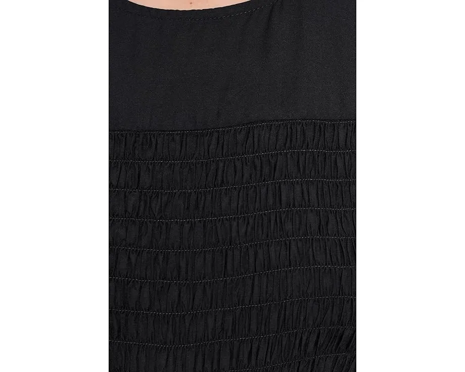 AllSaints платье Chia мини из органического хлопка с объемными рукавами