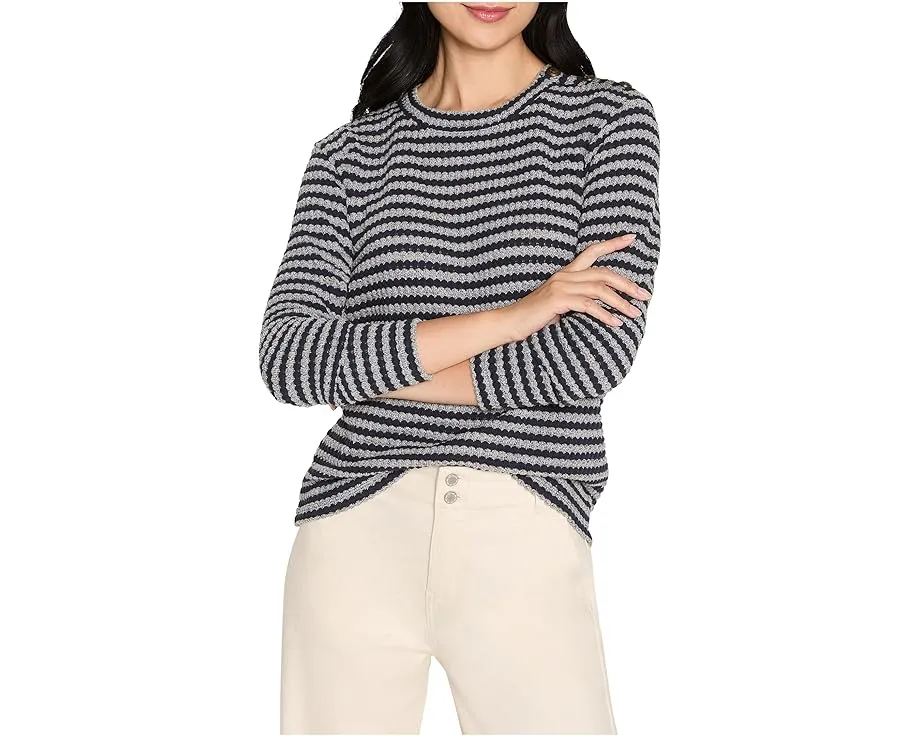 Топ с пуговицами на плече и фактурной полосой от NIC+ZOE