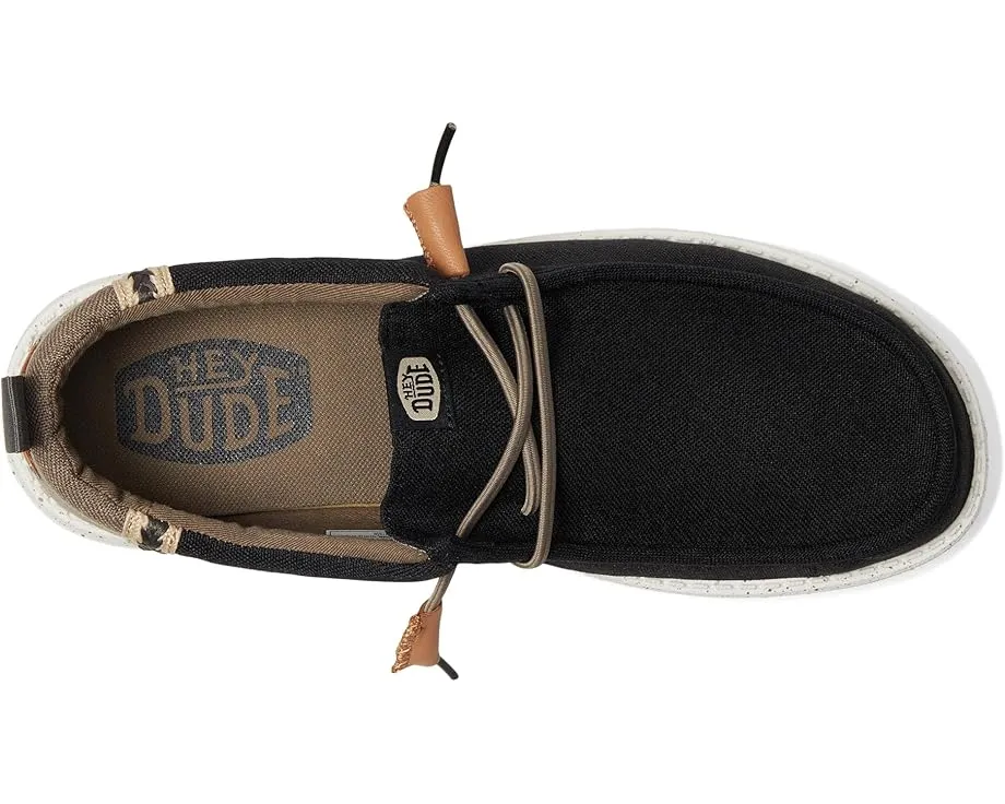 Кроссовки Hey Dude Wally Summer Linen с кожаными кисточками и круглым носком