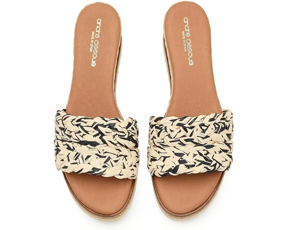 Сандалии Andre Assous Nessie на платформе с плетеным каблуком и миндалевидным носком