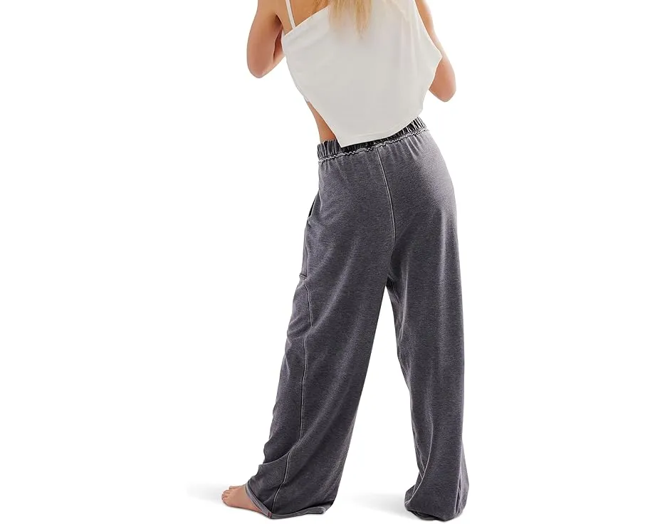 Широкие брюки Free People Dont Wait Up для отдыха из хлопка