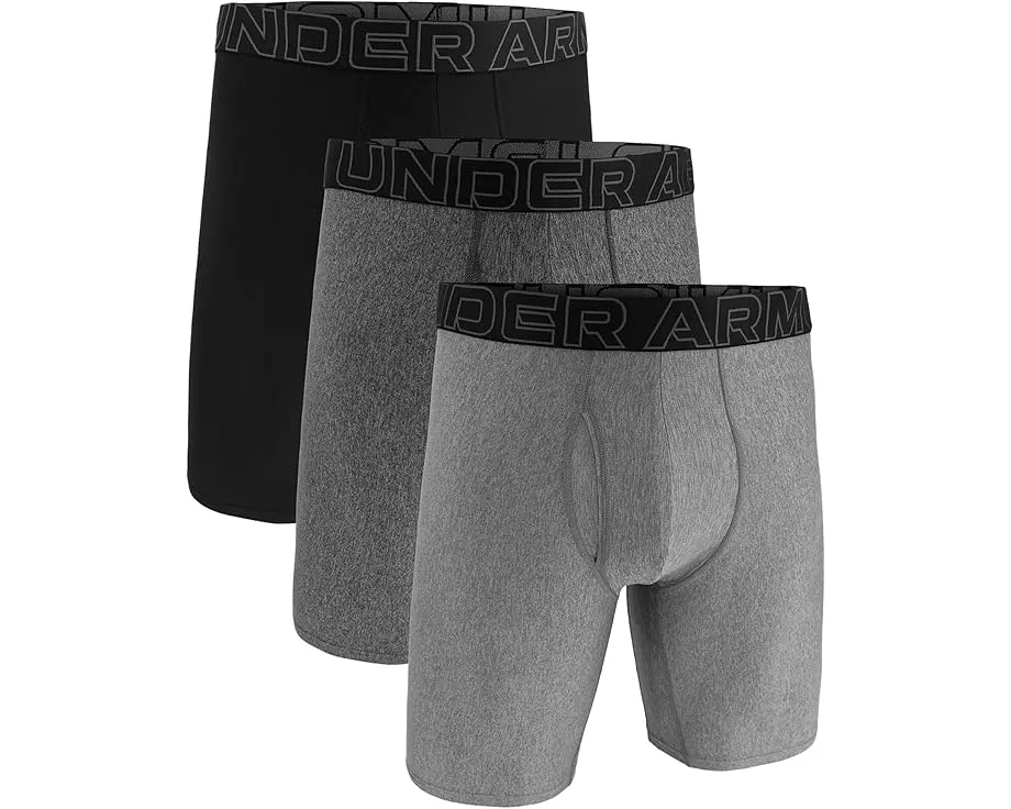Набор из 3 боксеров Under Armour Performance Tech Solid длиной 9 дюймов (22.86 см) с технологией отвода влаги