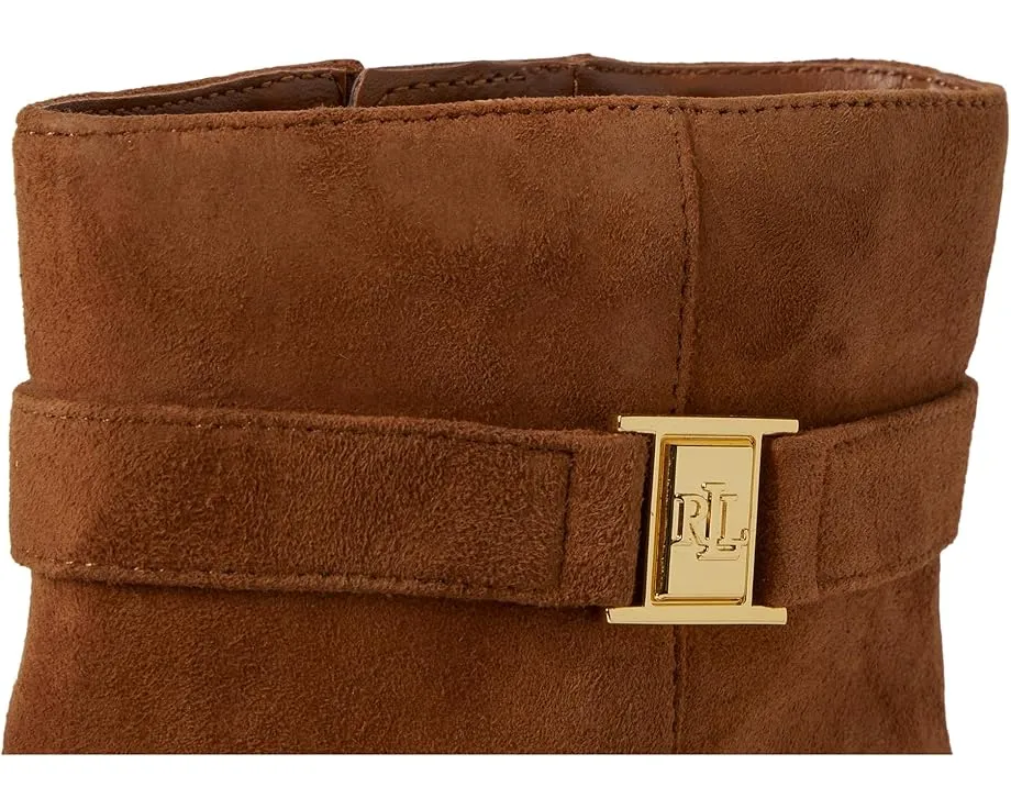 Ботильоны Kellie на каблуке из замши с ремешком на щиколотке от Lauren Ralph Lauren