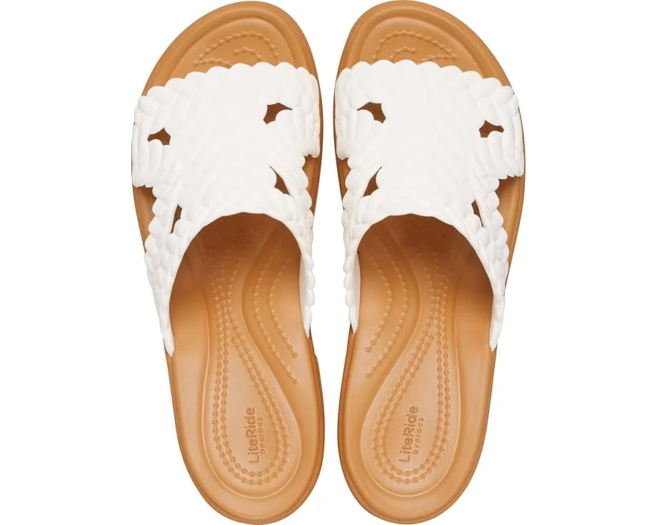 Сланцы Crocs Brooklyn с плетеным верхом и каблуком на платформе