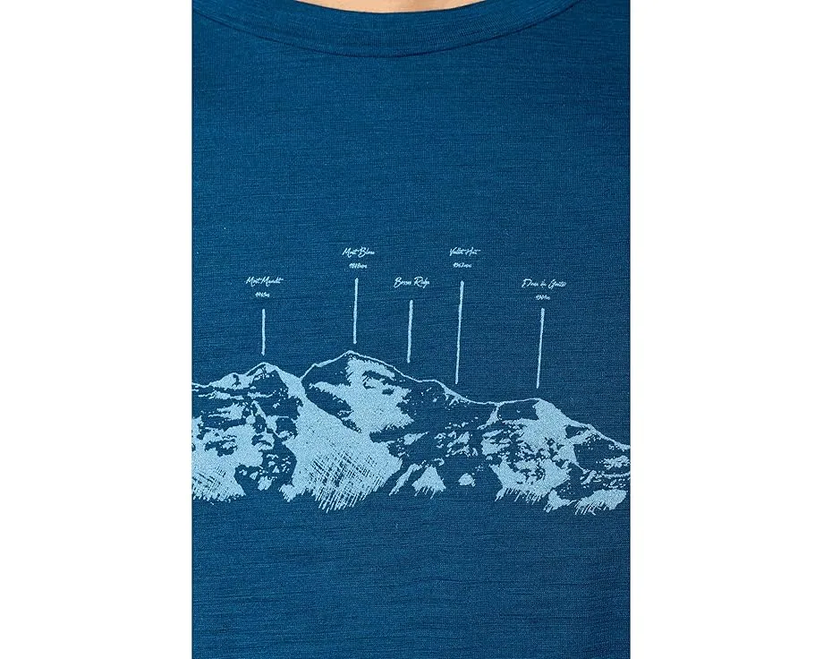 Футболка Icebreaker Merino 150 Tech Lite с коротким рукавом и принтом The Peaks