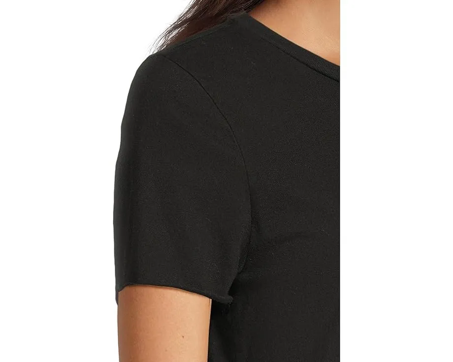 Jackie Raw Edge Crew Neck Tee