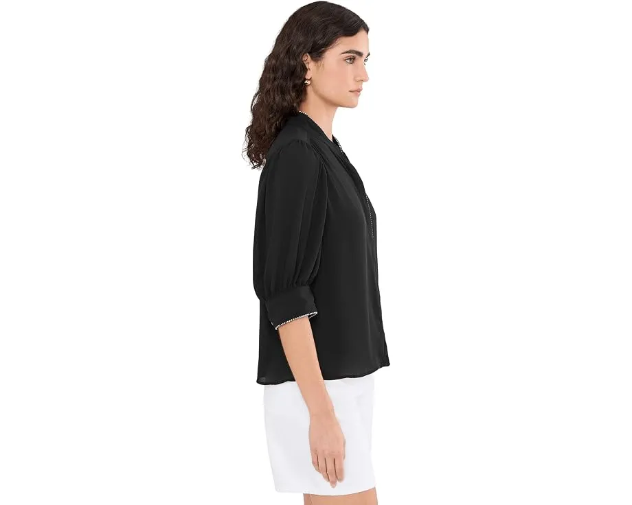 Топ CeCe Contrast Whipstitch Trim Pearce