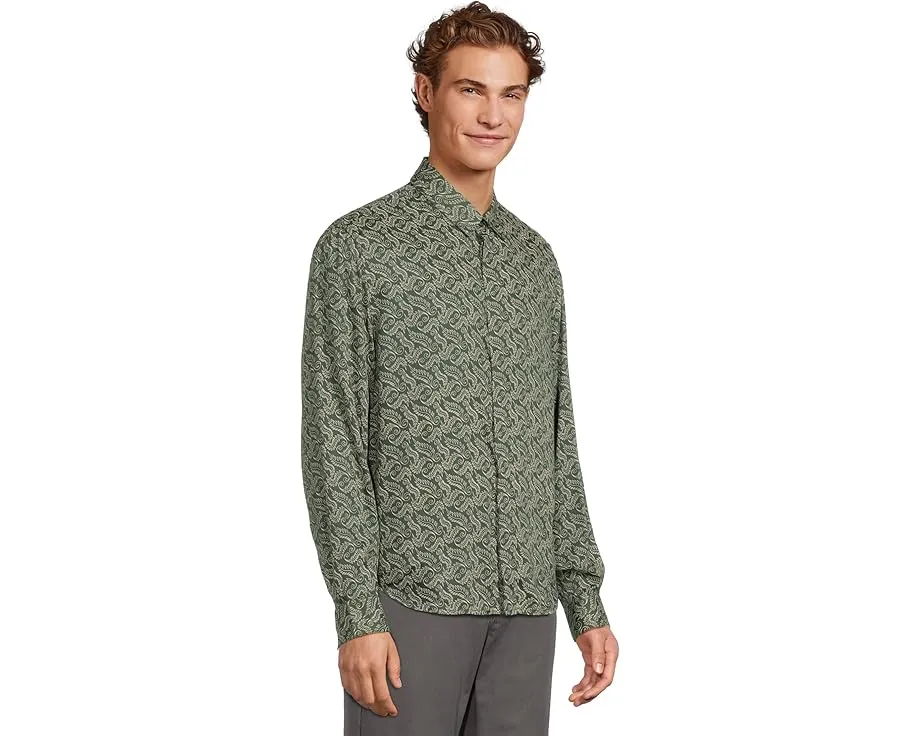 Рубашка John Varvatos Rodney Shirt с цветочным принтом