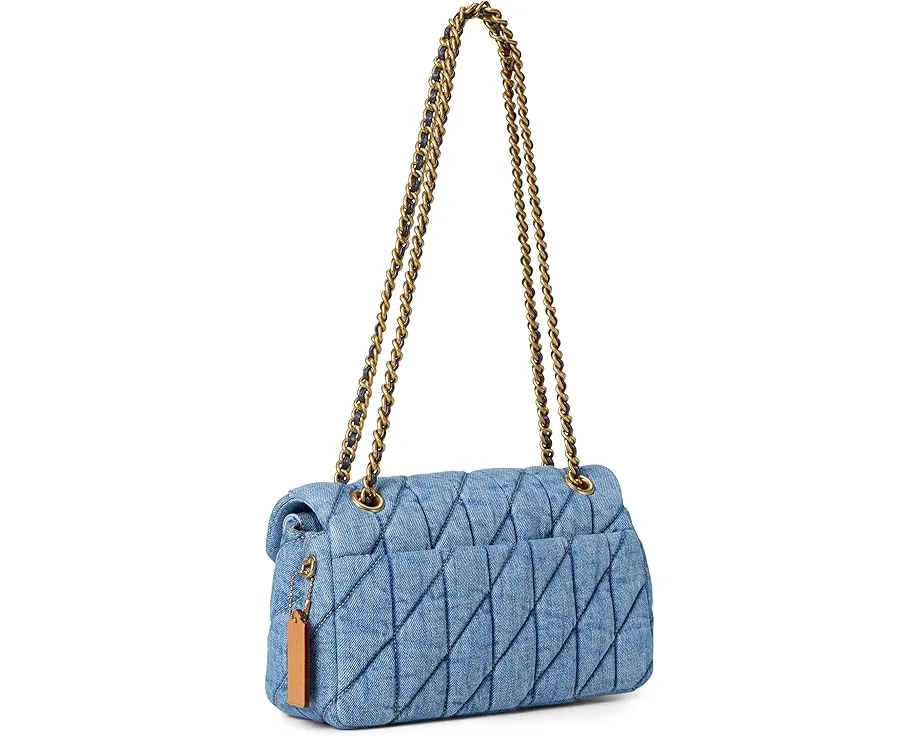 Сумка через плечо COACH Tabby 26 с стеганым узором из денима и кожи