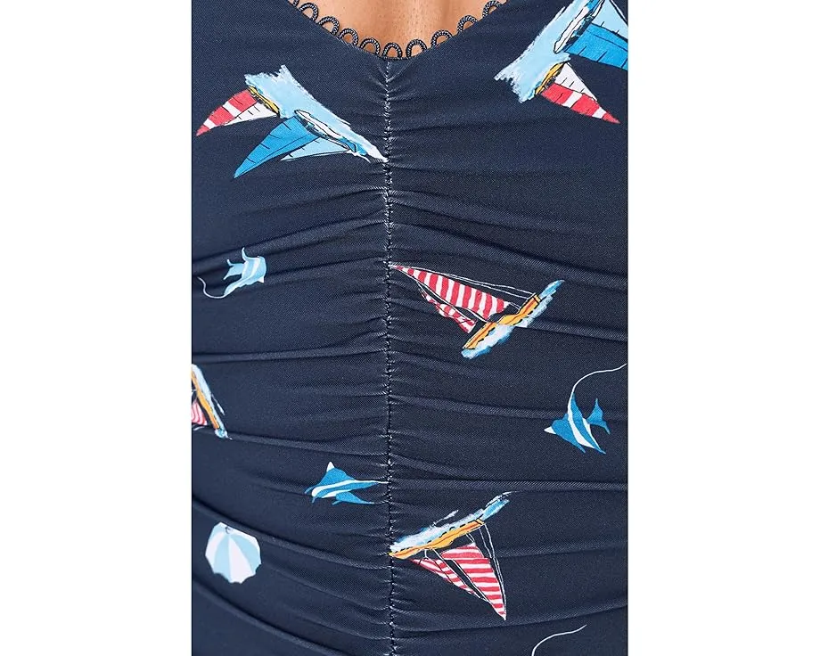 Купальник цельный с V-образным вырезом BeachClub от Seafolly со съемными чашками