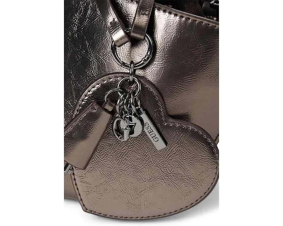 Мини-сумка GUESS Bolena с металлическим блеском и съемным ремнем