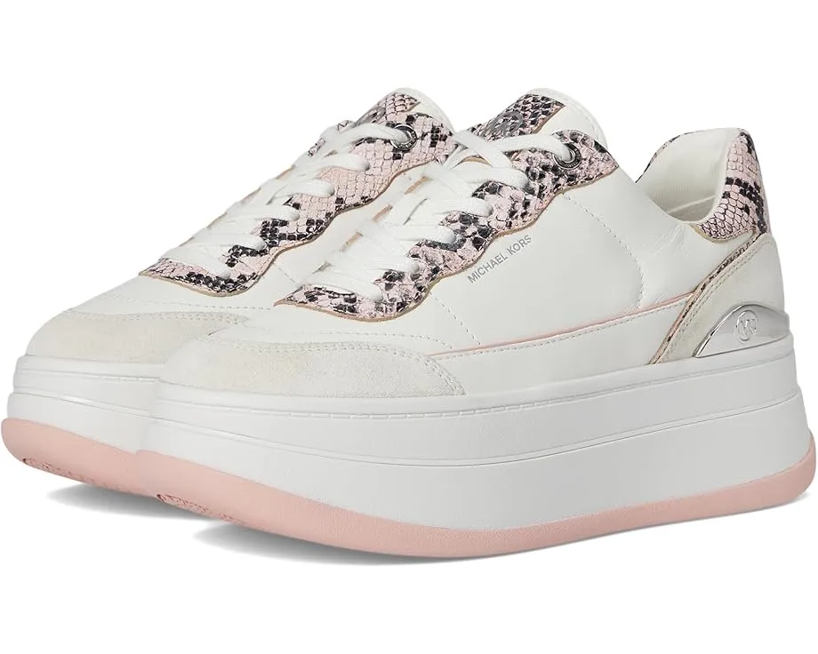 Кроссовки MICHAEL Michael Kors Hayes Lace Up на платформе с металлическим ПВХ верхом