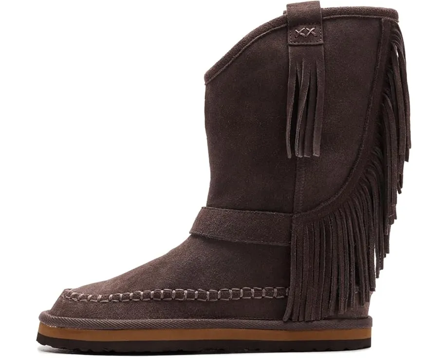 Ботинки Free People Faye Fringe Pull-On с бахромой и искусственным мехом