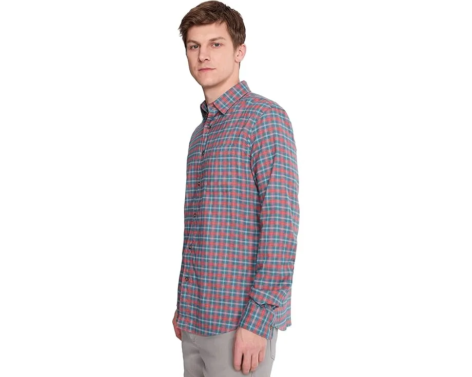 Рубашка Faherty Movement Brushed из смесовой ткани с начесом и карманом