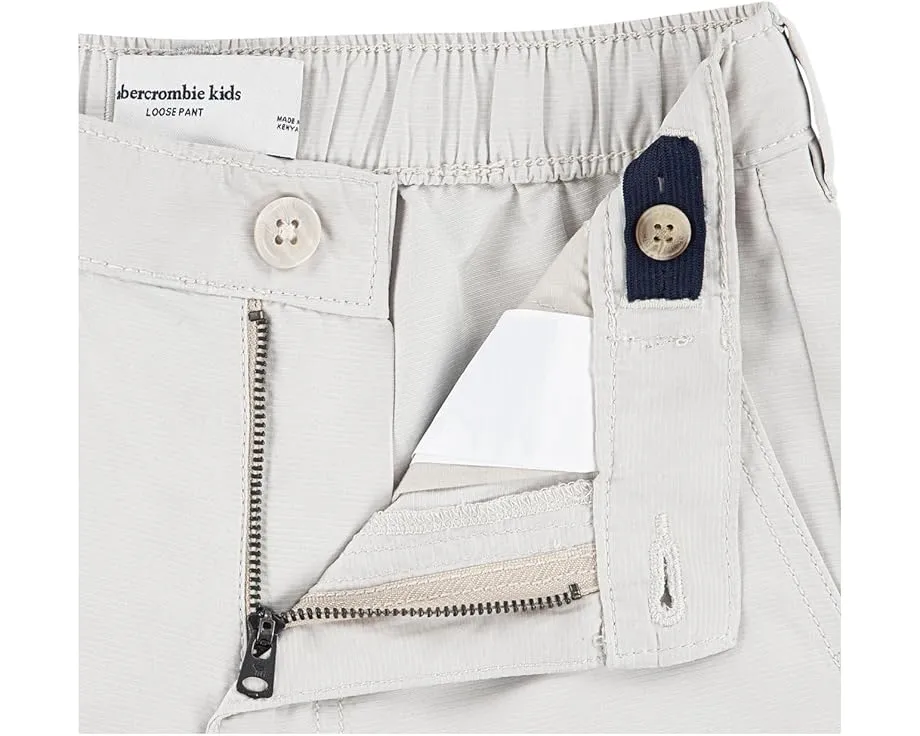 Широкие брюки карго abercrombie kids Loose Clean из прочной ткани dobby