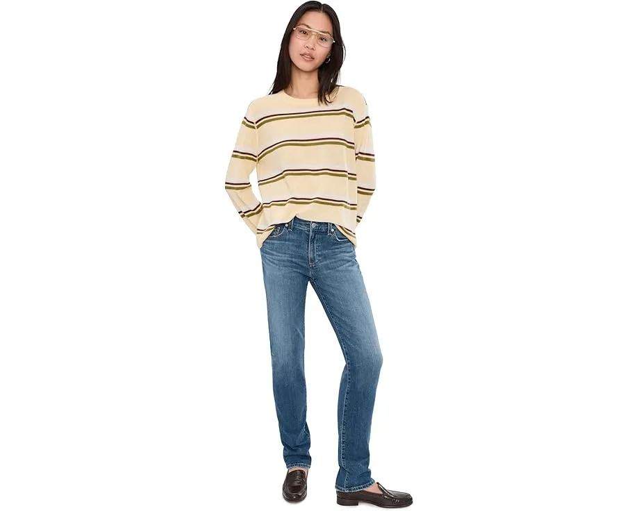 Джинсы Sandra Low Rise Slim Straight с низкой посадкой и прямым кроем в цвете 10 Years Illiad от AG Jeans