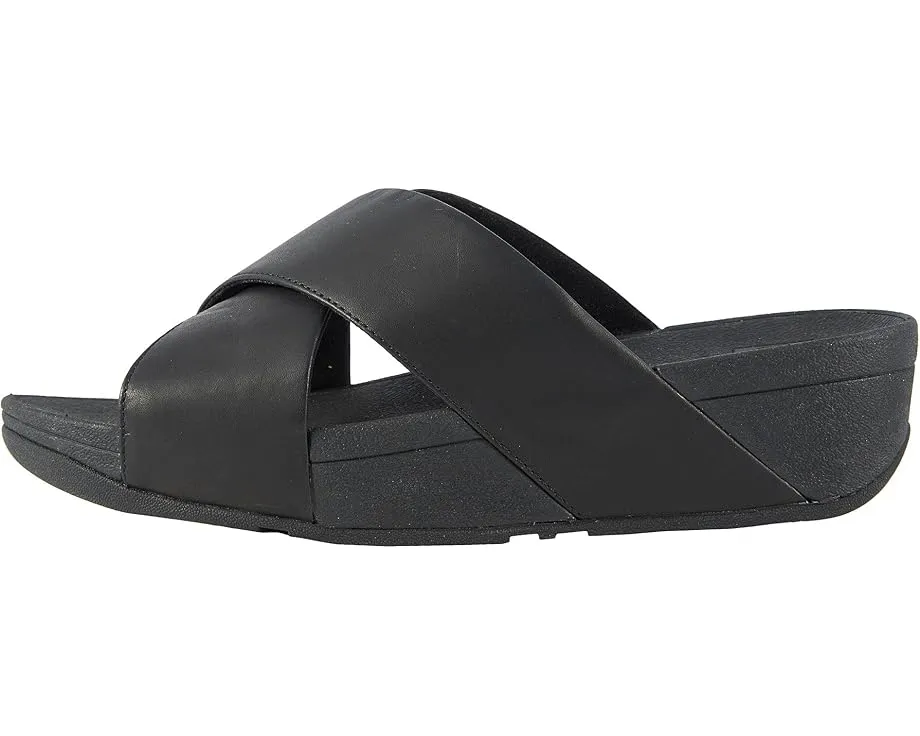 Кожаные сандалии FitFlop Lulu Cross Slide с технологией Microwobbleboard