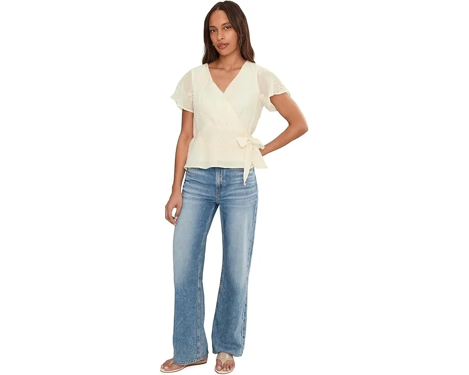 Блуза Liverpool Los Angeles с коротким рукавом и запахом спереди на завязке