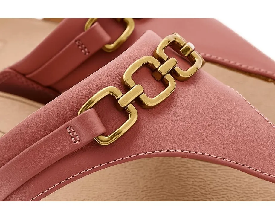 Сандалии FitFlop Lulu с квадратным носком и цепочкой из кожи