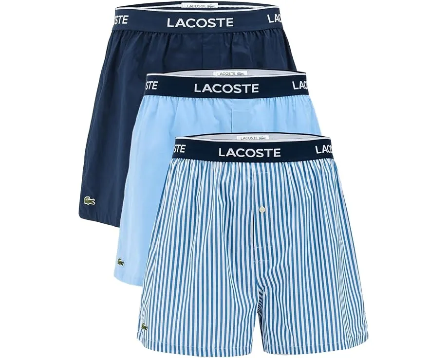 Набор из 3 боксеров Lacoste из хлопкового поплина