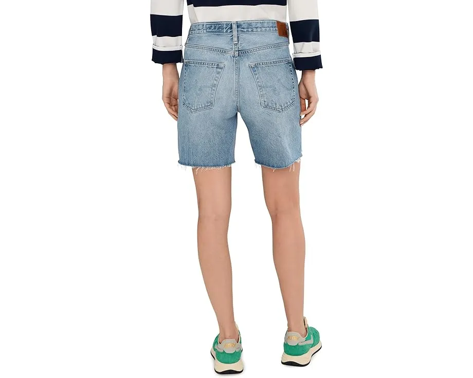 Шорты AG Jeans Ex-Boyfriend Mid Rise Slouchy с расслабленным кроем и длиной по шву 7 дюймов