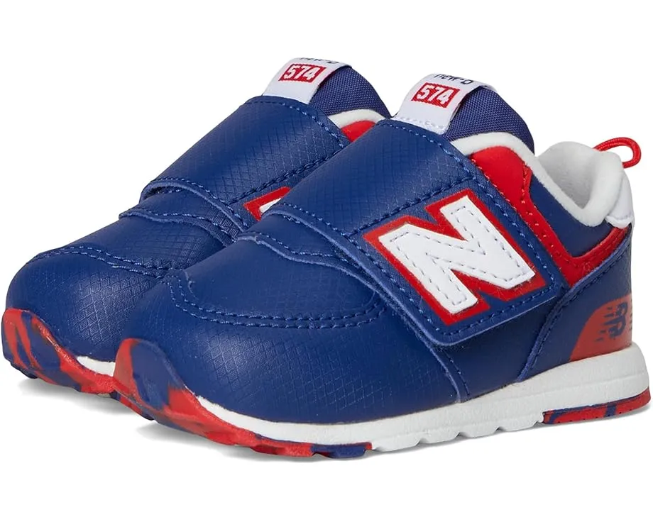 New Balance Kids 574 New-B кроссовки на липучке для малышей с широким носком