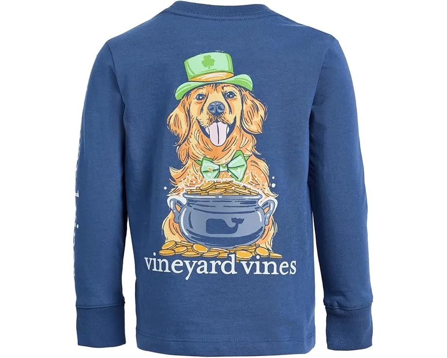 Детская футболка Vineyard Vines с длинным рукавом и принтом ко Дню Святого Патрика