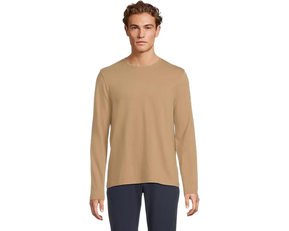 Vince лонгслив Birdseye из пима хлопка с фактурной вязкой