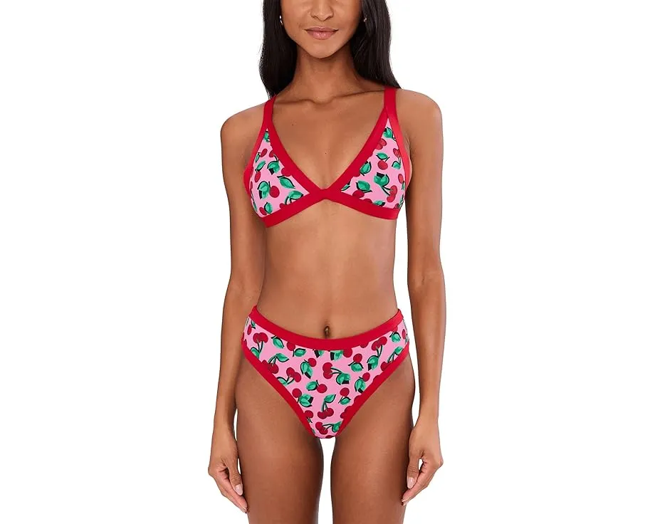 Топ Lanie с принтом вишен и регулируемыми бретелями на кольцах