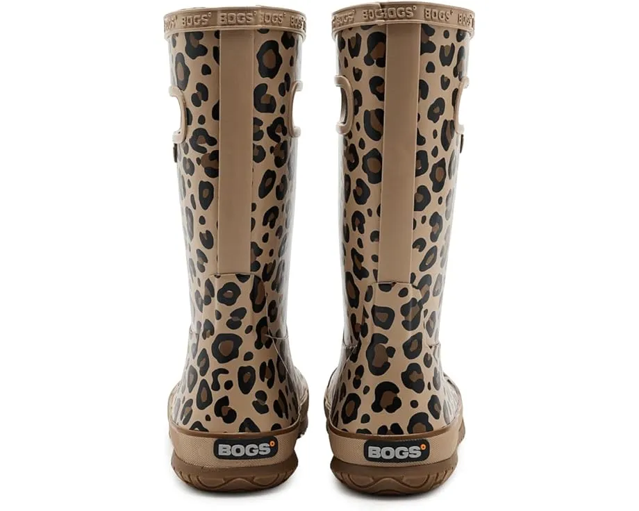 Детские сапоги Bogs Kids Rain Boot Leopard с защитой от запаха