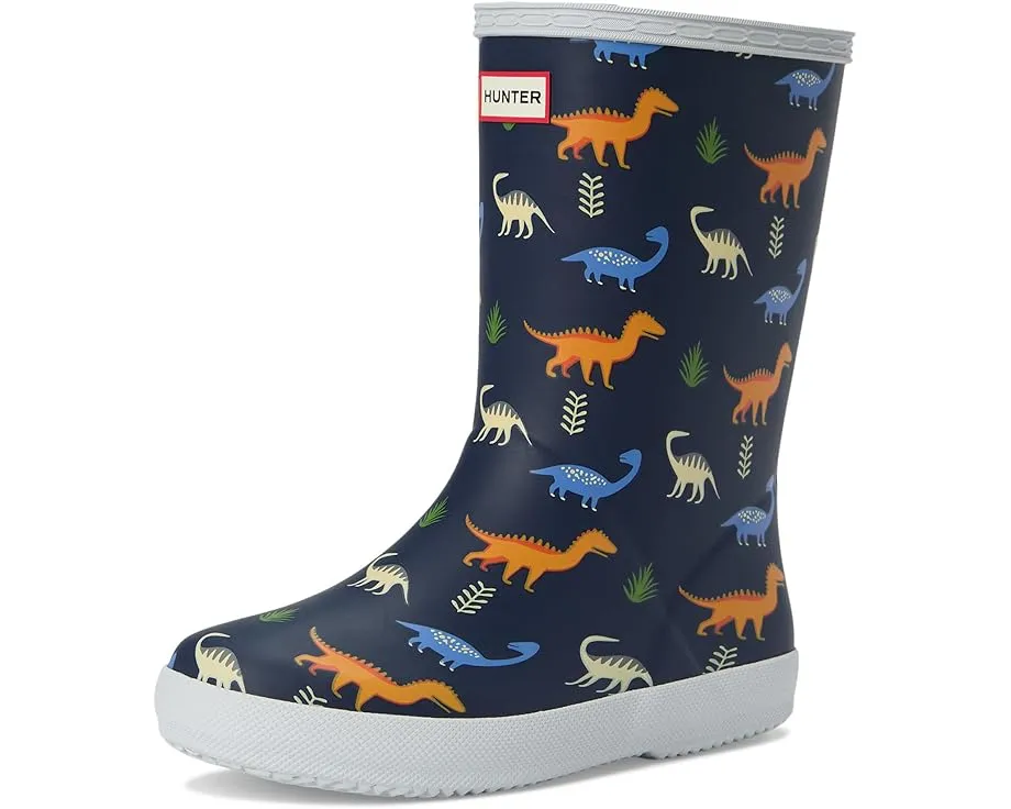Детские резиновые сапоги Hunter First Classic с блестками и полоской