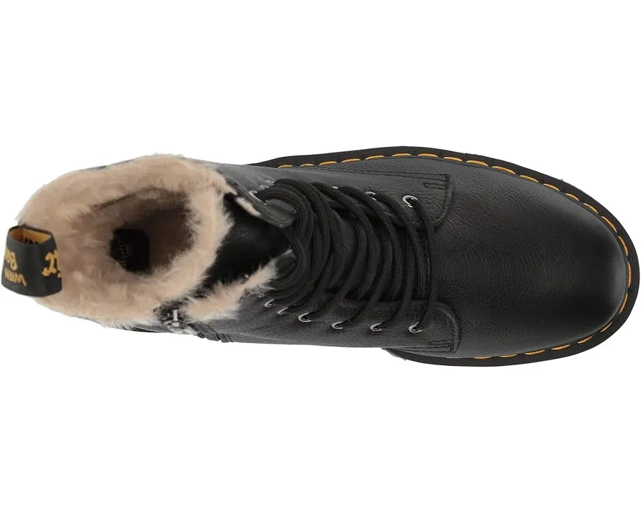 Ботинки Dr. Martens Jadon на платформе с искусственным мехом и молнией внутри