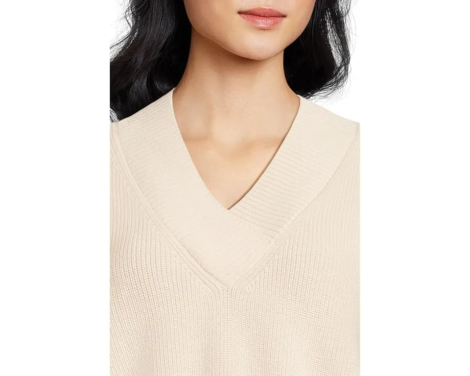 Свитер Lilla P Wide Trim с V-образным вырезом и укороченной длиной