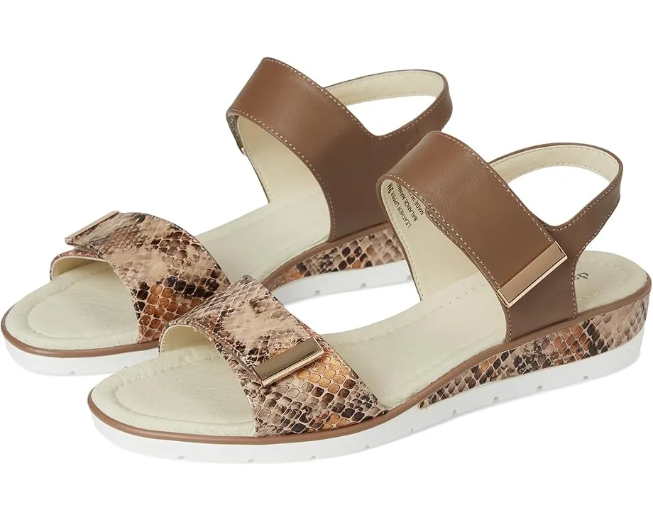 Сандалии David Tate Civic на платформе с ремешками на липучке и принтом