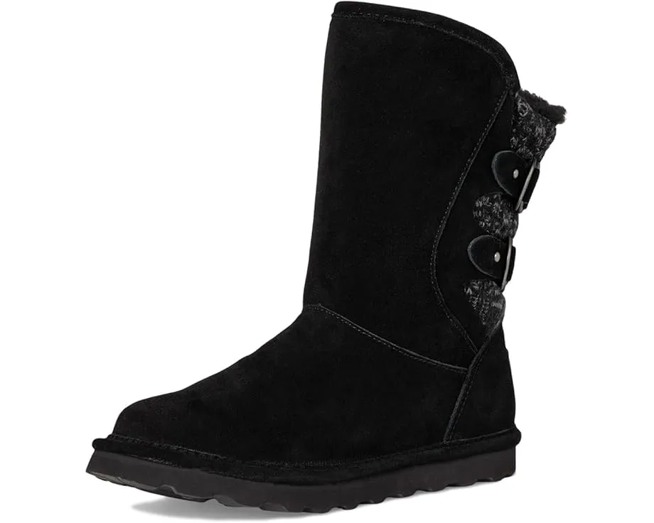 Зимние угги Bearpaw Jenni из замши с меховой отделкой и декоративной пряжкой
