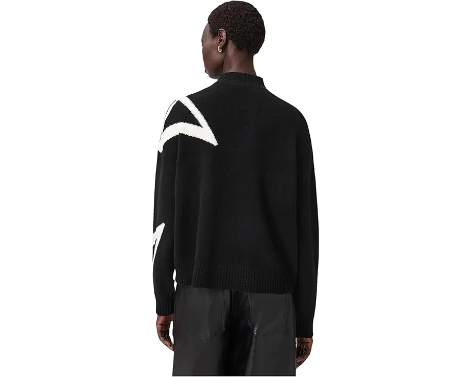 Свитер AllSaints A Star Jumper с воротником-стойкой из смеси шерсти