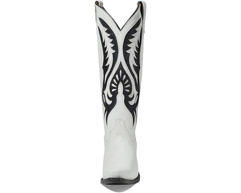 Corral Boots L6067 сапоги до икры с контрастной вышивкой и боковыми петлями