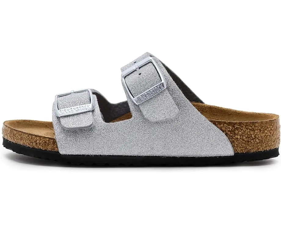 Блестящие детские сандалии Birkenstock Kids Arizona Shiny Glitter с пробковой стелькой