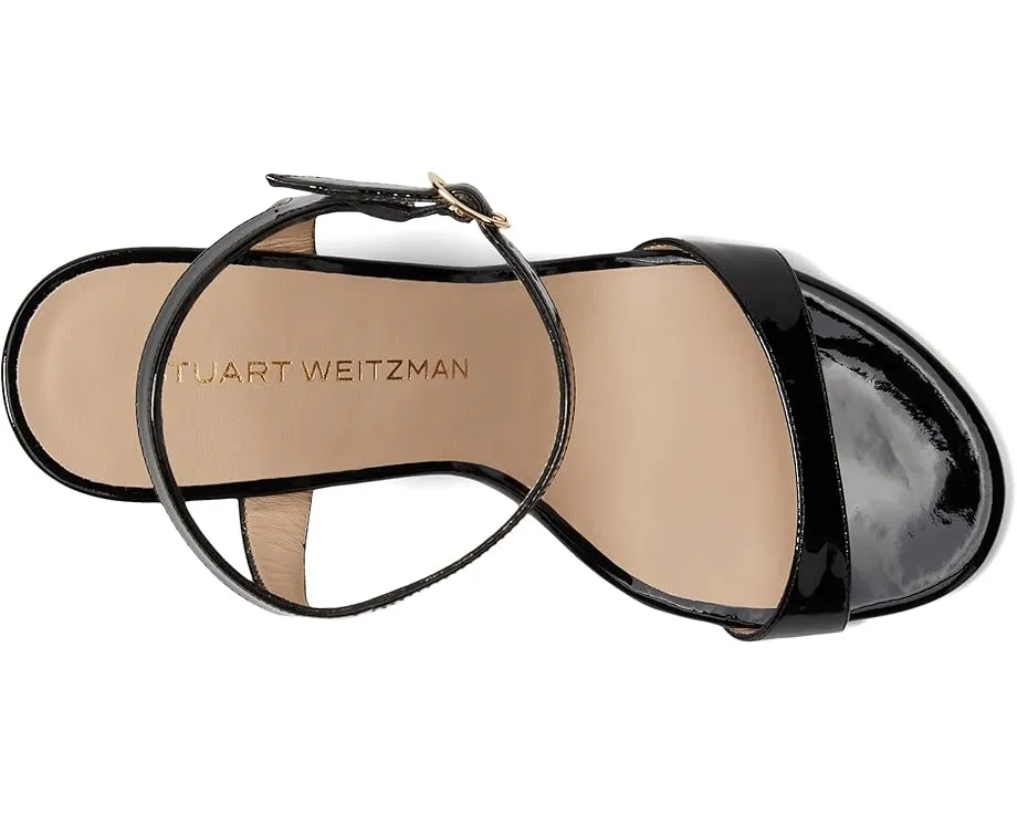 Сандалии Stuart Weitzman Babette 85 на массивном каблуке с кожаным верхом