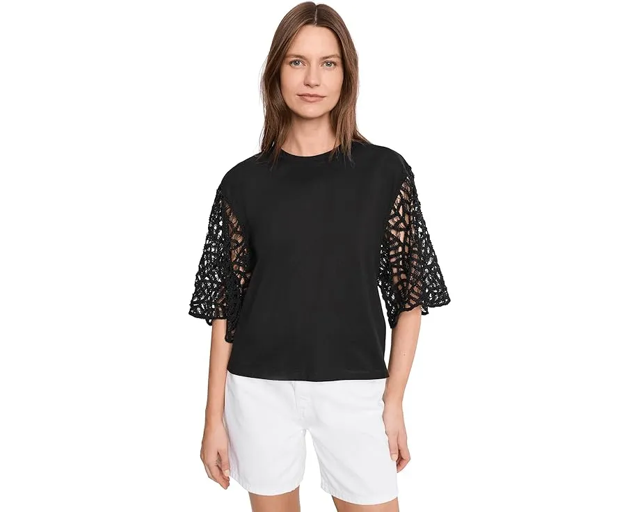 Футболка Crochet Sleeve Belle от Sanctuary с кружевными рукавами