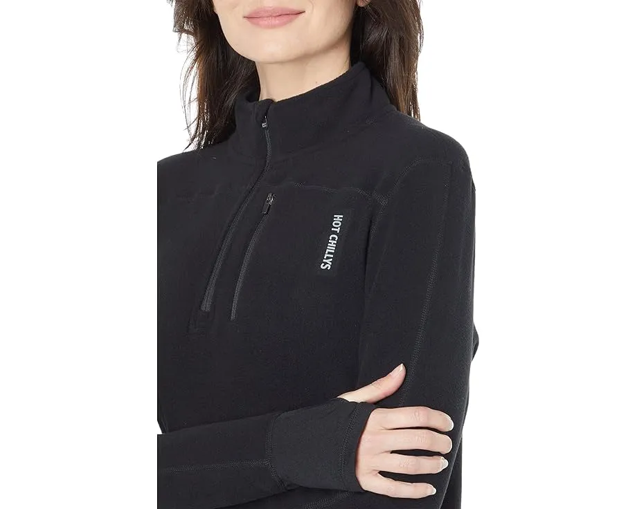 Свитер Hot Chillys La Montana с молнией на четверть и отверстиями для большого пальца