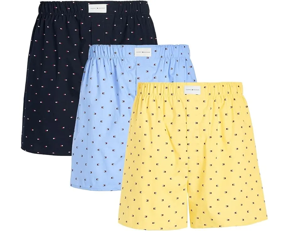 Боксеры Tommy Hilfiger из ткани 3 шт с принтом и открытой гульфиком