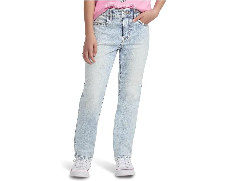 Джинсы abercrombie kids High Rise 90s Straight с завышенной талией и прямым кроем