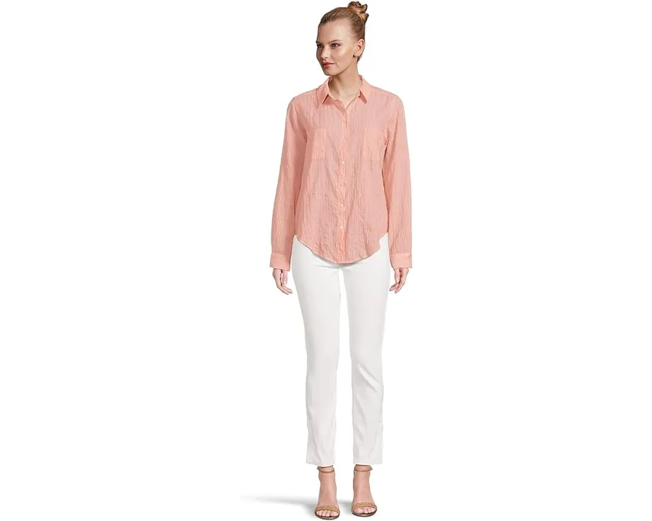 Рубашка из льна Lilly Pulitzer Sea View с накладными карманами