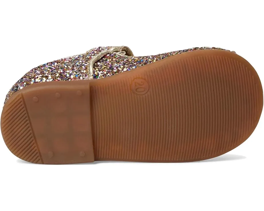 Балетки Naturino для девочек с блестками и ремешком на липучке