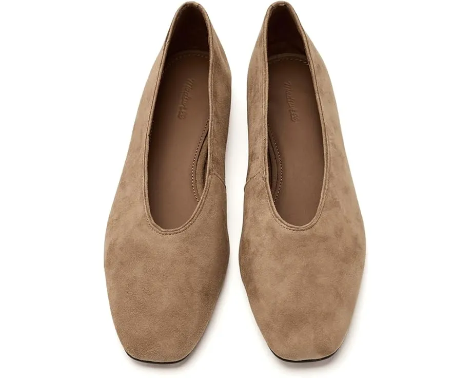 Балетки Madewell Sage с квадратным носком из мягкой замши