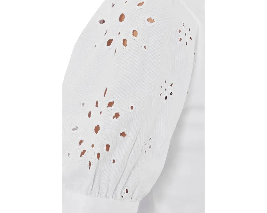 Блузка Elbow Puff Sleeve Mixed Media Lace от CeCe с пышными рукавами