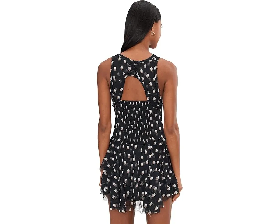 Мини-платье Free People Raven с принтом и рюшами